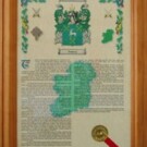 Framed Family Coat of Arms and History – $49.75