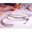 “Life is a Journey” Silver Cuff Bracelet – $18-$20